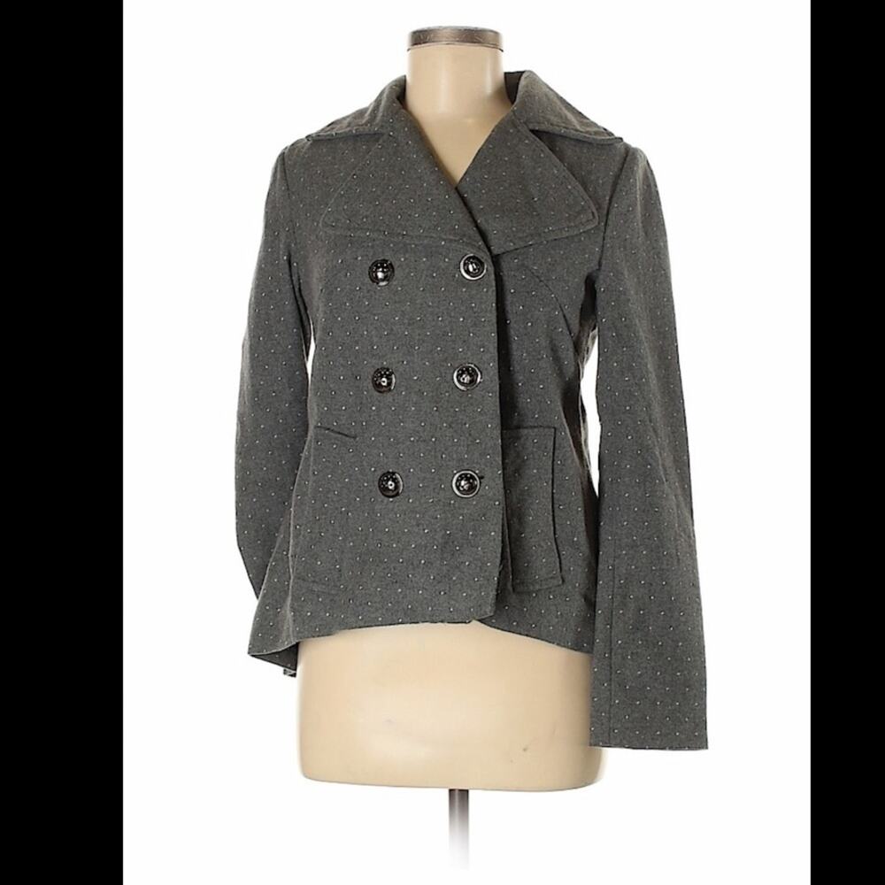 Pink Envelope grey polka dot peacoat, med